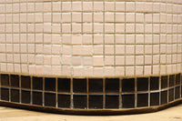 L-shaped glass display case BB3428