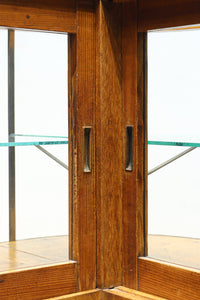 L-shaped glass display case BB3428