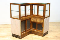 L-shaped glass display case BB3428