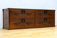 穏やかなケヤキ杢目が浮かぶ時代のローチェスト BB3440