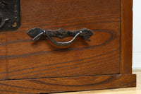 穏やかなケヤキ杢目が浮かぶ時代のローチェスト BB3440