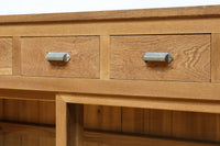 稀少‼︎ 温かみのある木地色に引き出しを上下に備えたレトロオークガラスケース BB3450