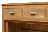 稀少‼︎ 温かみのある木地色に引き出しを上下に備えたレトロオークガラスケース BB3450