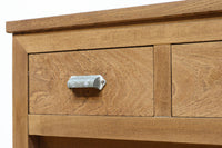 稀少‼︎ 温かみのある木地色に引き出しを上下に備えたレトロオークガラスケース BB3450