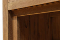 稀少‼︎ 温かみのある木地色に引き出しを上下に備えたレトロオークガラスケース BB3450