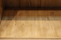 稀少‼︎ 温かみのある木地色に引き出しを上下に備えたレトロオークガラスケース BB3450