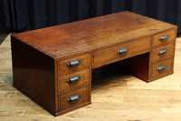 両袖に引き出しを備えた上質な文机 BB3728