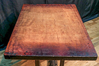 頑丈な鉄脚を味わいある天板と組み合わせた創作テーブル Ba7799