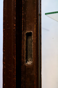 当時のオリジナルの棚受けが素敵な大型レトロショーケース Ba7993