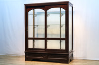 当時のオリジナルの棚受けが素敵な大型レトロショーケース Ba7993