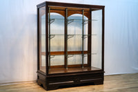 当時のオリジナルの棚受けが素敵な大型レトロショーケース Ba7993
