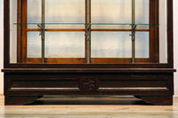 当時のオリジナルの棚受けが素敵な大型レトロショーケース Ba7993