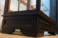 当時のオリジナルの棚受けが素敵な大型レトロショーケース Ba7993