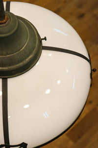 雪洞笠に真鍮帯装飾を施した気品漂う大型シャンデリア DC3841