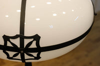 雪洞笠に真鍮帯装飾を施した気品漂う大型シャンデリア DC3841