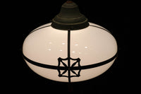 雪洞笠に真鍮帯装飾を施した気品漂う大型シャンデリア DC3841