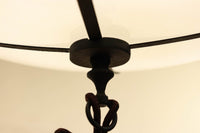 雪洞笠に真鍮帯装飾を施した気品漂う大型シャンデリア DC3841