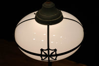 雪洞笠に真鍮帯装飾を施した気品漂う大型シャンデリア DC3841