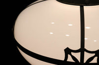 雪洞笠に真鍮帯装飾を施した気品漂う大型シャンデリア DC3841