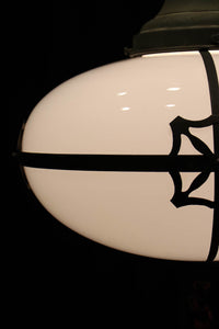 雪洞笠に真鍮帯装飾を施した気品漂う大型シャンデリア DC3841