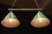 レトロモダン!! グリーンの笠がお洒落な2灯式電笠 DC4683