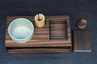 杢目を活かした風情溢れるたばこ盆セット DC4689 在庫1組