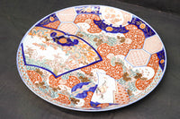 色彩豊かな絵柄が魅力の古伊万里大皿(箱付き) DC4773 在庫1組