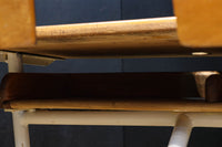 珍品!! 白パイプが可愛らしい子供用の一体型テーブル椅子 DC4837