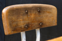 珍品!! 白パイプが可愛らしい子供用の一体型テーブル椅子 DC4837