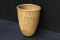 変わりデザイン!! 開口部が広い竹編みカゴ DC4994