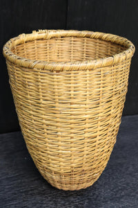 変わりデザイン!! 開口部が広い竹編みカゴ DC4994