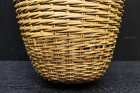 変わりデザイン!! 開口部が広い竹編みカゴ DC4994