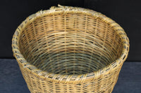 変わりデザイン!! 開口部が広い竹編みカゴ DC4994