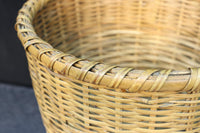 変わりデザイン!! 開口部が広い竹編みカゴ DC4994
