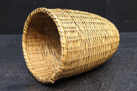 変わりデザイン!! 開口部が広い竹編みカゴ DC4994