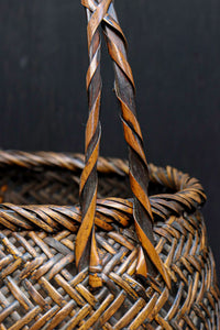 繊細な竹編みが素敵な持ち手付花カゴ DC5507