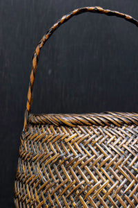 繊細な竹編みが素敵な持ち手付花カゴ DC5507