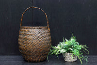 繊細な竹編みが素敵な持ち手付花カゴ DC5507