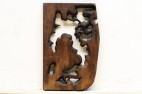 蝦蟇(ガマ)仙人を描いた風情のある彫刻飾り DC5541