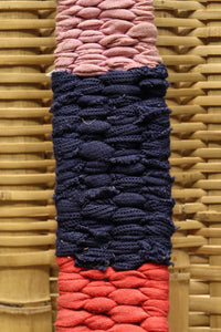 カラフルな背負い紐が可愛らしい大きな竹カゴ DC5565