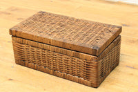 Rectangular woven rattan basket DC5845d