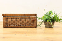 Rectangular woven rattan basket DC5845d