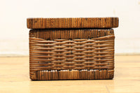 Rectangular woven rattan basket DC5845d