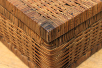 Rectangular woven rattan basket DC5845d