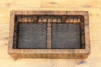 Rectangular woven rattan basket DC5845d