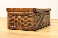 Rectangular woven rattan basket DC5845d