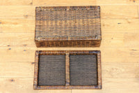 Rectangular woven rattan basket DC5845d