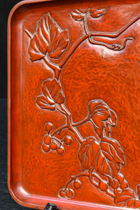 お花の絵柄が風流な味わい深いお盆 DC5848abc 在庫(a:0 b:0 c:0)枚