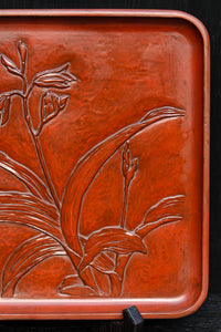 お花の絵柄が風流な味わい深いお盆 DC5848abc 在庫(a:0 b:0 c:0)枚