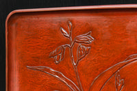 お花の絵柄が風流な味わい深いお盆 DC5848abc 在庫(a:0 b:0 c:0)枚